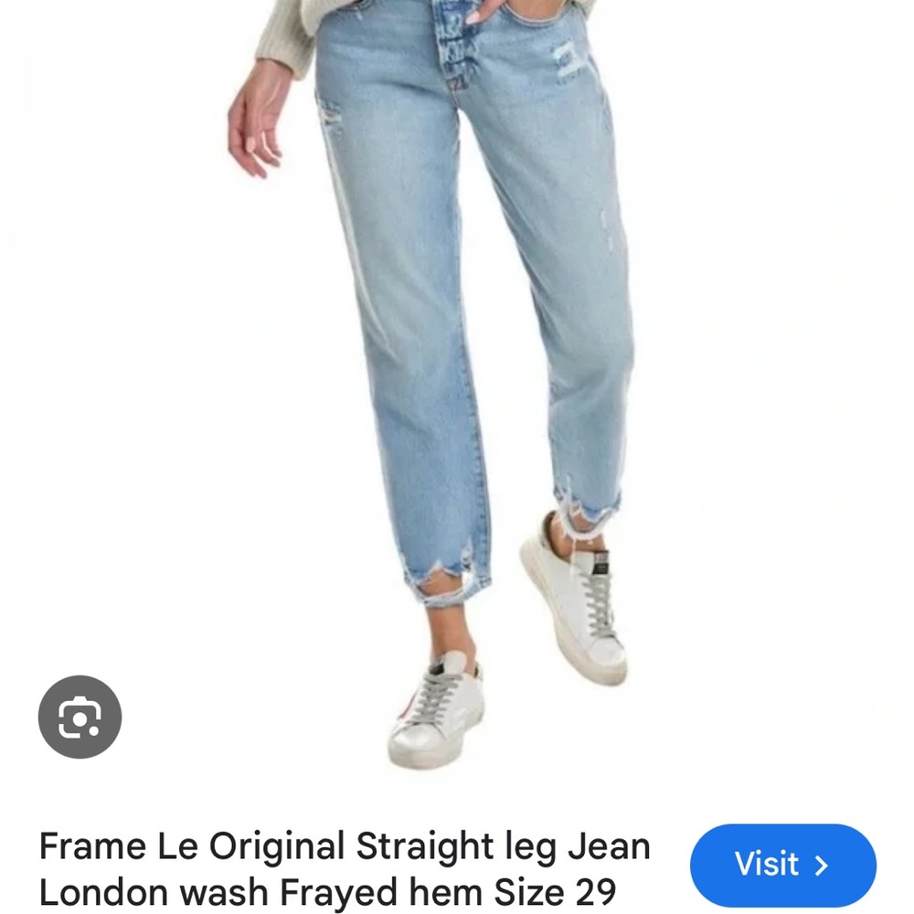 Frame le original bite hem size 30 jeans